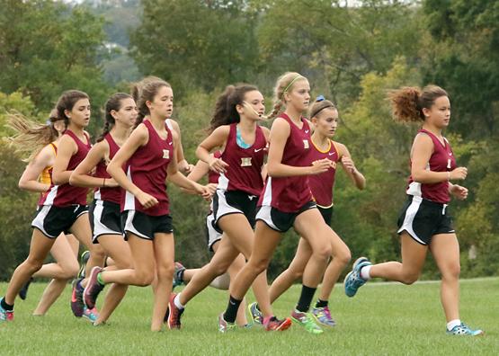 Girls Cross Country striding swiftly in the Northeast Regionals.  The team placed 5th overall. 