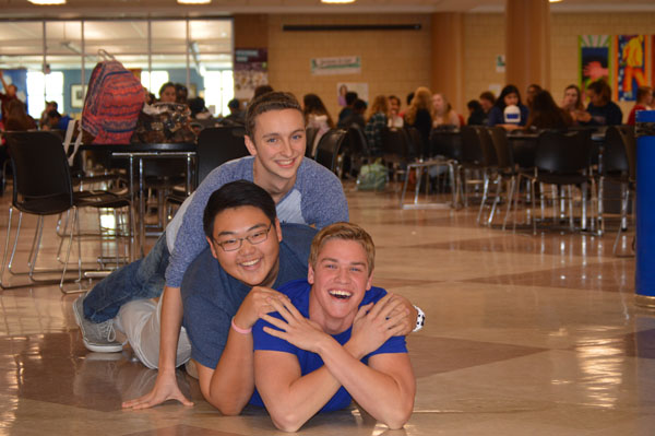 Senior Kyle Hurley (top), junior Jordan Kang (middle), and senior Mike Grabon (bottom) are three of the funniest Raiders in town. Consider yourself lucky to have class with them.