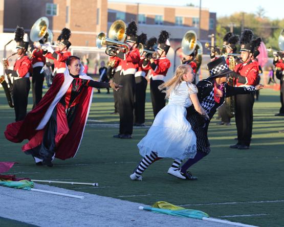 The glorified marching band demonstrating, once again, a stunning performance.