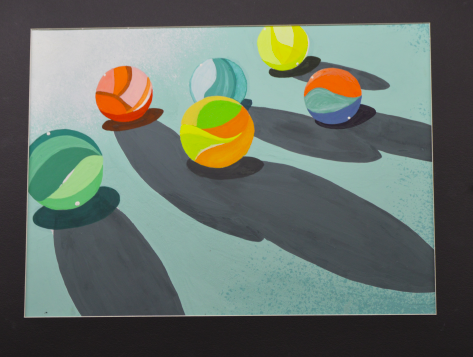 Senior Emma Swider's "Lose Your Marbles" was one of many standout pieces of art on display at the Winter Arts Festival. Swider completed her piece in Lynn Mound's painting class.