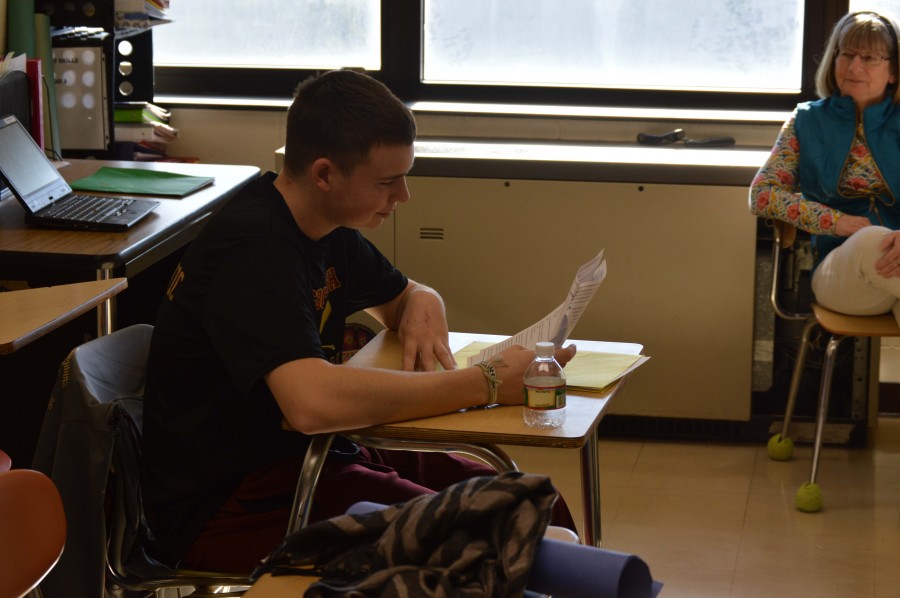 Senior Scott Hvozdovic gets his learn on during his period 7-8 class. Hvozdovic and the rest of the school are just weeks away from mid-term exams.