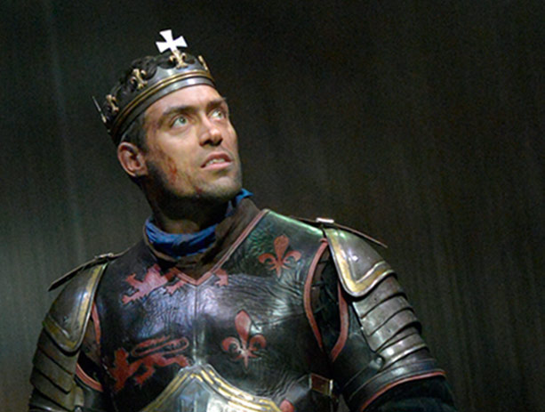 The Royal Shakespeare Company's Alex Hassell stars as King Henry in Shakespeare's Henry V, currently playing at the Brooklyn Academy of Music.