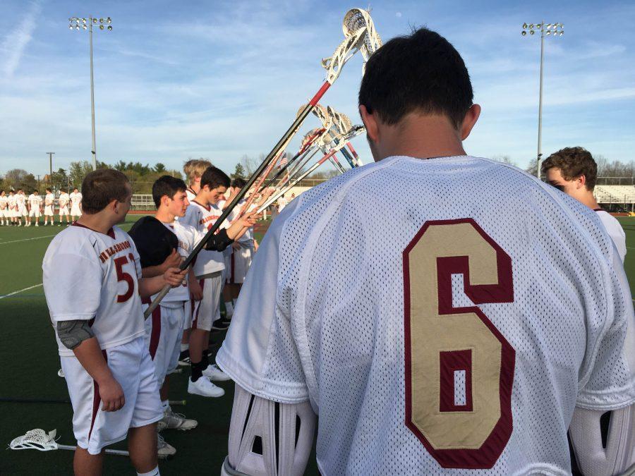 Senior Dillon Zimmerman eyes down the tunnel preparing for his senior night. 