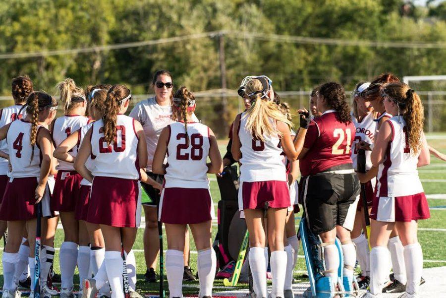 Interim head coach Barrie Foley instructs her troops. Her team takes on Pingry today at 3:45 p.m.