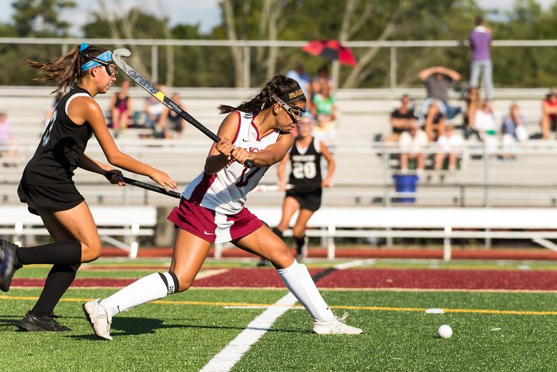 Senior Sarah Spence prepares to attack in the team's recent game against Bridgewater-Raritan.