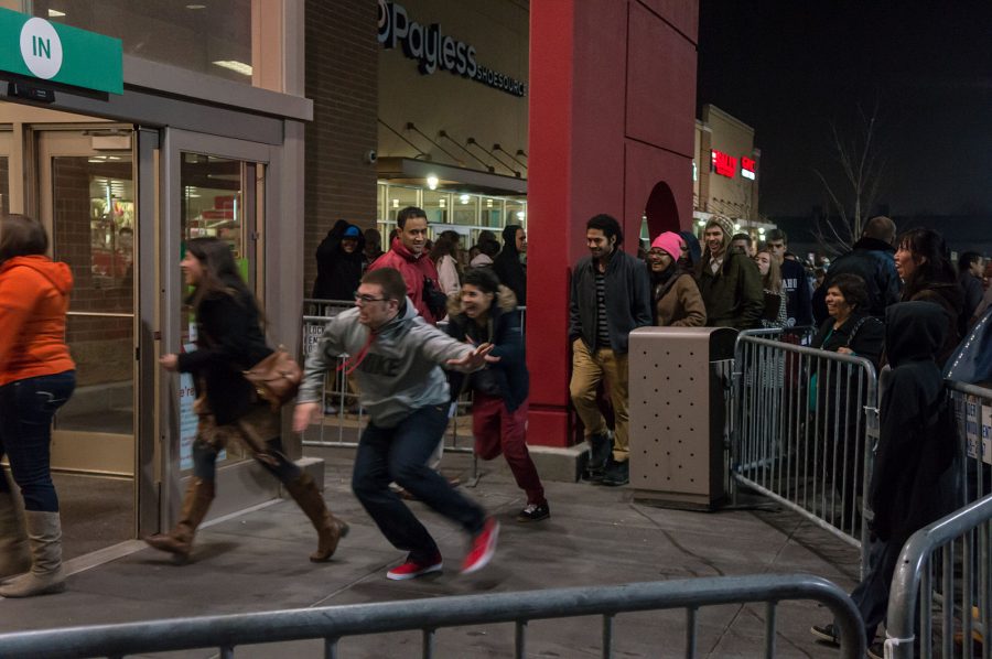 Black Friday crowds go hard.