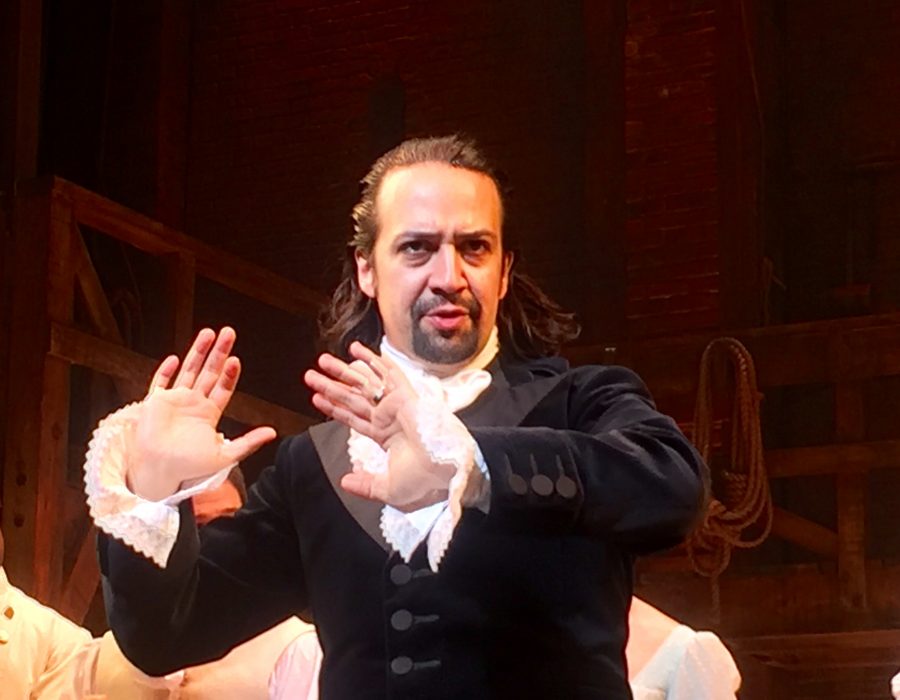 Lin-Manuel Miranda in the title role of his musical, "Hamilton."