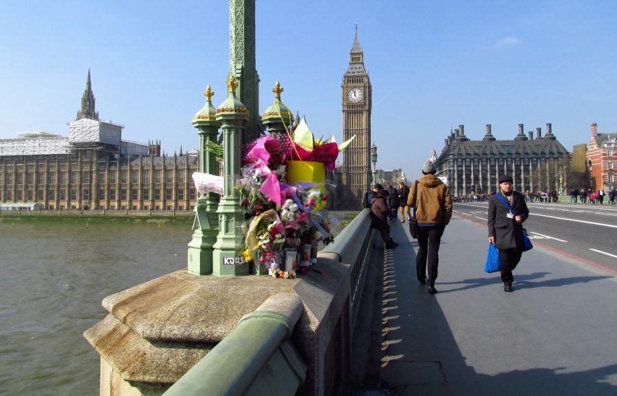 Westminster Bridge Flowers for the Westminster attack victims.