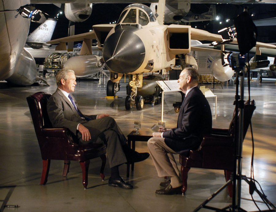 Television host, author, syndicated columnist and political commentator Bill O’Reilly filmed his show "The O’Reilly Factor" at the Air Force Museum in Dayton, Ohio, November 2010, where he did a live interview with former President George W. Bush.