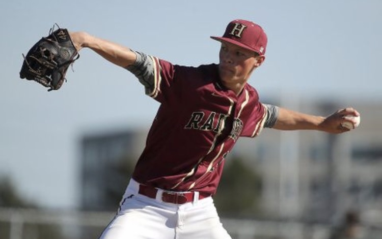 Junior Chris Coutts helped hurl the Raiders to an impressive opening day victory over reigning county champions, Hunterdon Central.