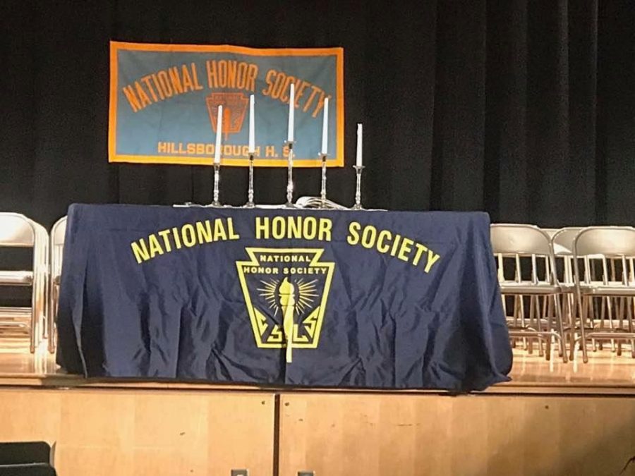 The stage was set last week to induct the newest members in the National Honors Society. 