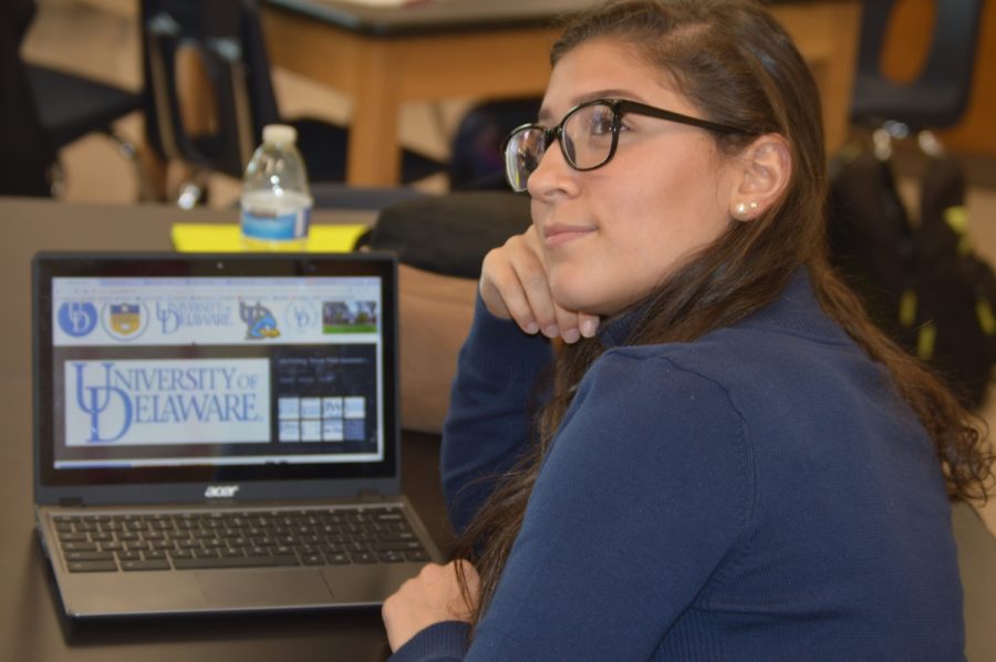 Senior Nicole Girardi carefully considered her options before ultimately choosing University of Delaware.