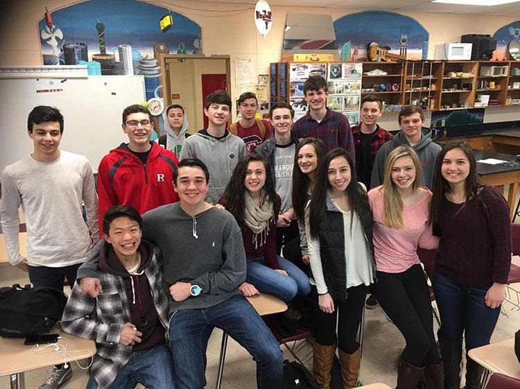 Members of The Donate Life Club pose during a meeting during its inaugural year.