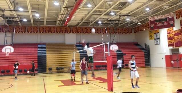 Senior Vivek Mantha works out with the club team he helped found.