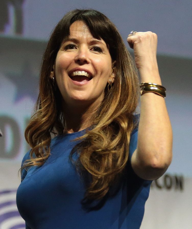 Director Patty Jenkins speaking at the 2017 WonderCon, for "Wonder Woman", at the Anaheim Convention Center in Anaheim, California.