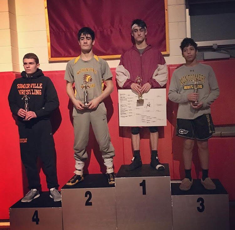 Standing tall at number one, senior wrestler Anthony Donnadio retains his title as Somerset County Champion. 