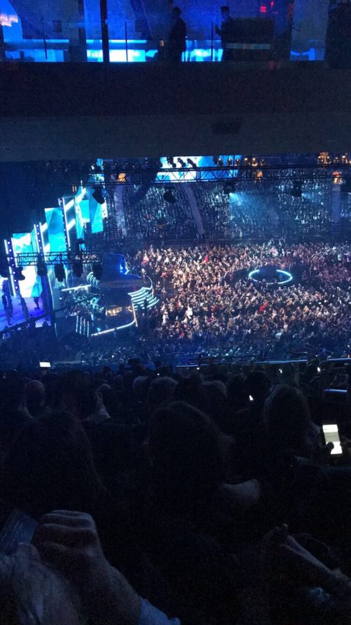 My view from the 60th annual Grammy Awards. 