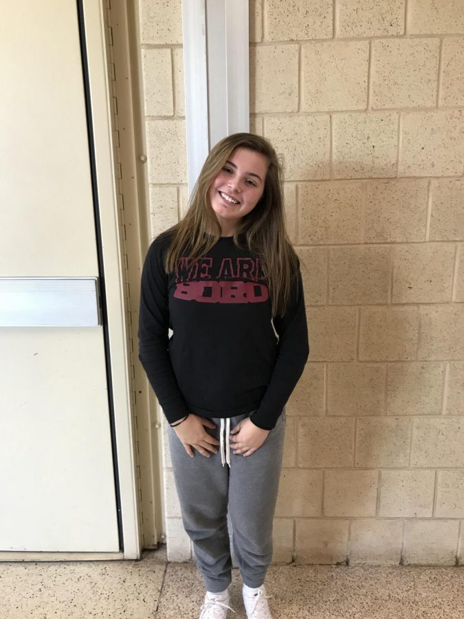 Cheerleader, Alexis Barrios, getting ready for her Skylands comp.