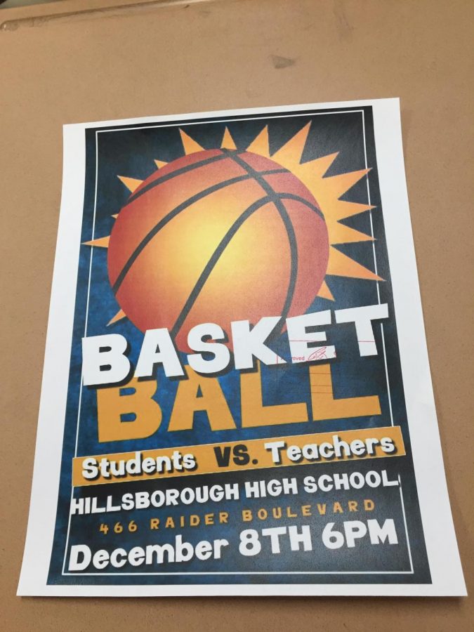 The Student vs. Teachers basketball game is slated for Dec. 8.