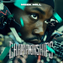 The album cover depicts Meek Mill in a football helmet, representing the Philadelphia Eagles.