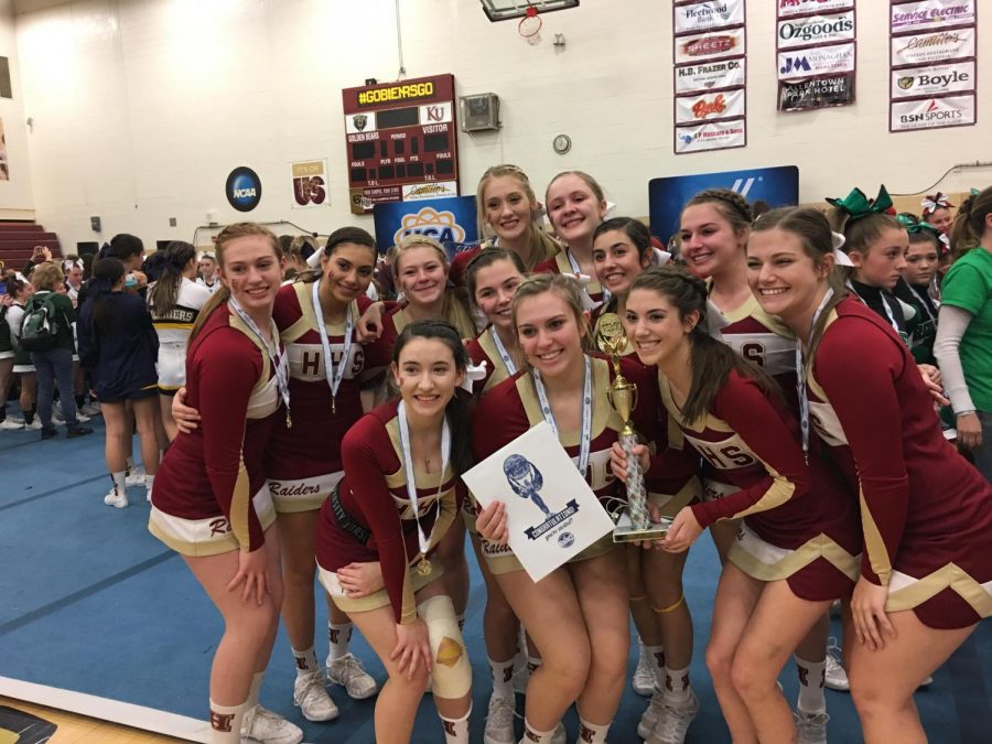 The competition cheer team earned a ticket to the Nationals at Disney. 