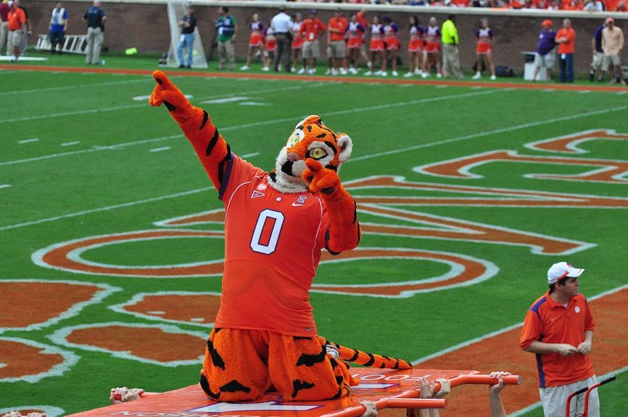 The Clemson Tiger mascot at the Clemson/Boston College game on September 19, 2009.