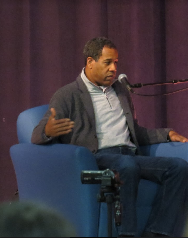 Pulitzer Prize winning poet Gregory Pardlo talked about writing both fiction and non-fiction to students and teachers during the day-long symposium.