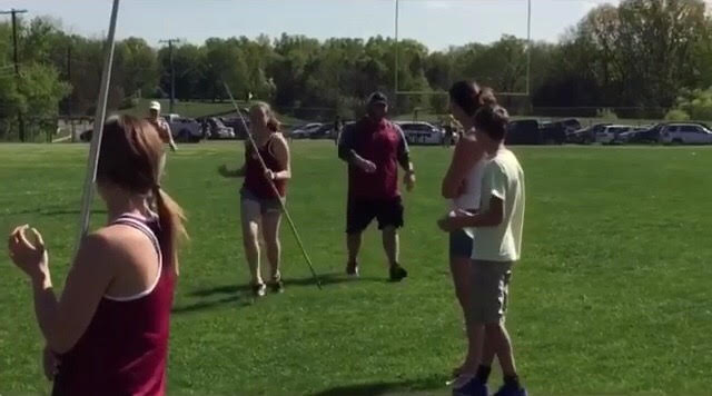 Jessica Sutter after getting her 2nd personal record during the 2018 season. 