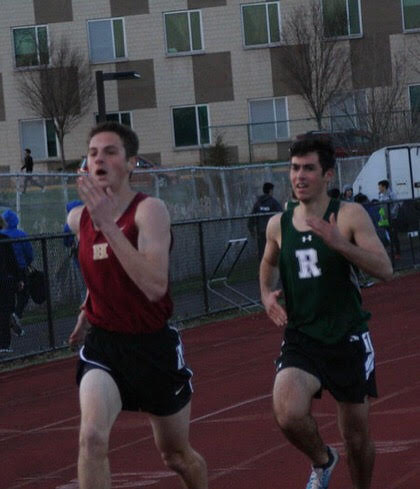 Junior Daniel Iovino running against Ridge at a spring track meet.