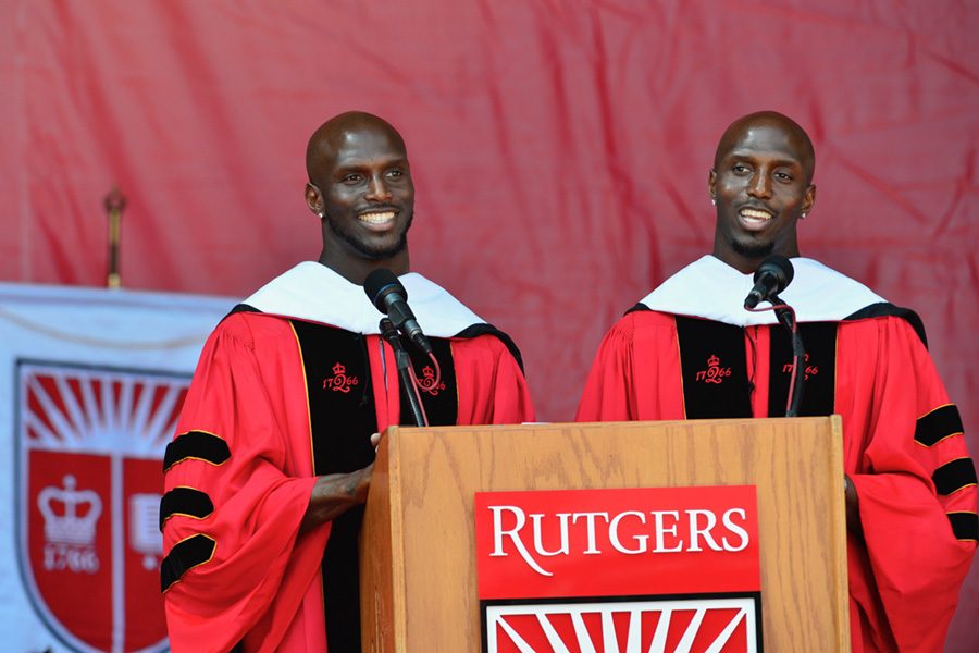 The McCourty brothers delivered an inspiring commencement address to the graduating class of 2019.