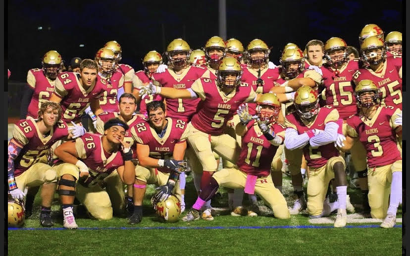 The Hillsborough football team poses after a much deserved win against Colonia. 