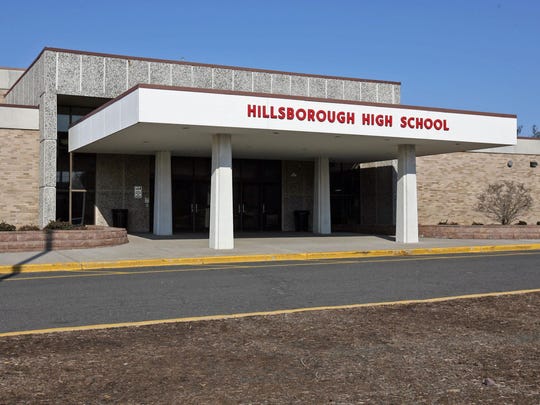 The main entrance of Hillsborough High School, where hybrid students will return on Dec. 7.