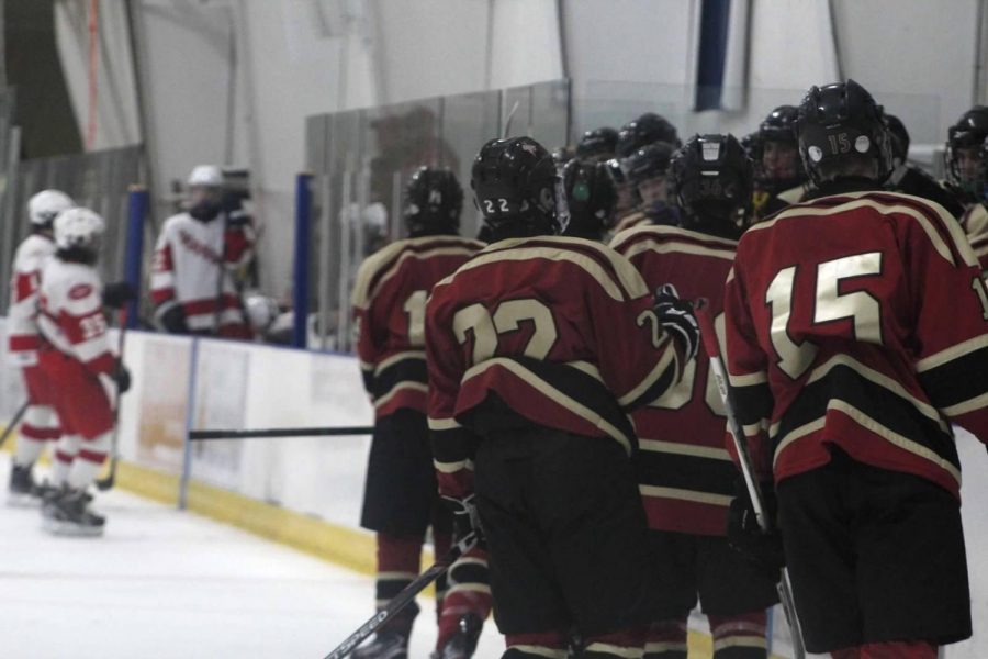 The Hillsborough Ice Hockey team gets ready for a game against Nottingham.