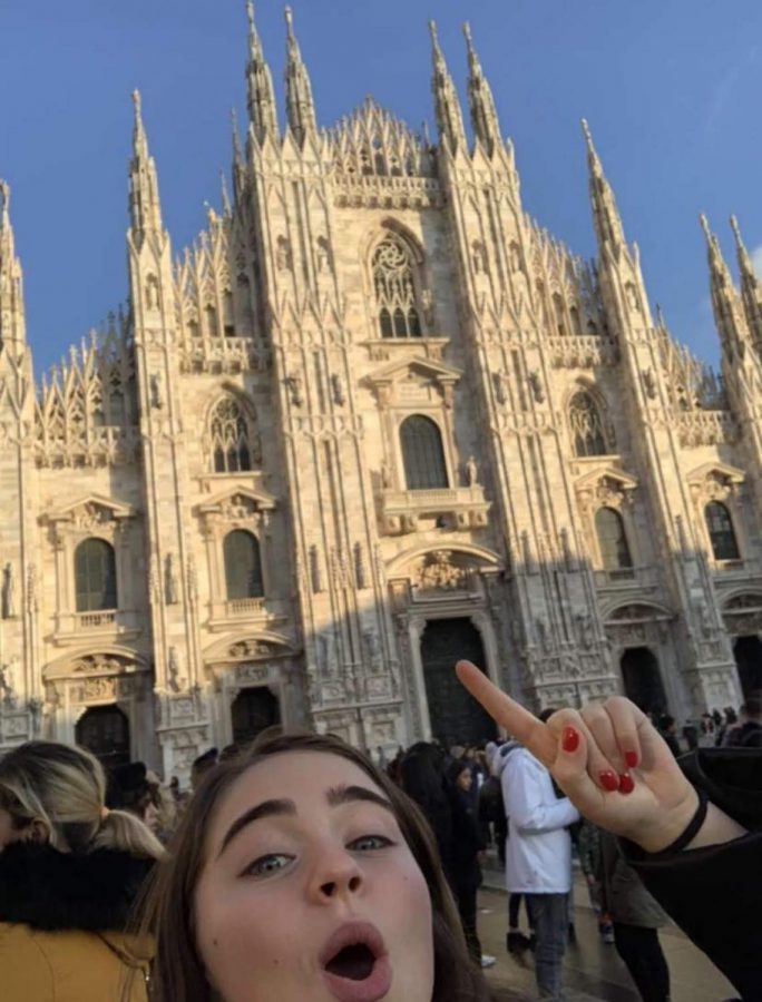 Junior Gloria Realbuto taking in the sites in Italy.