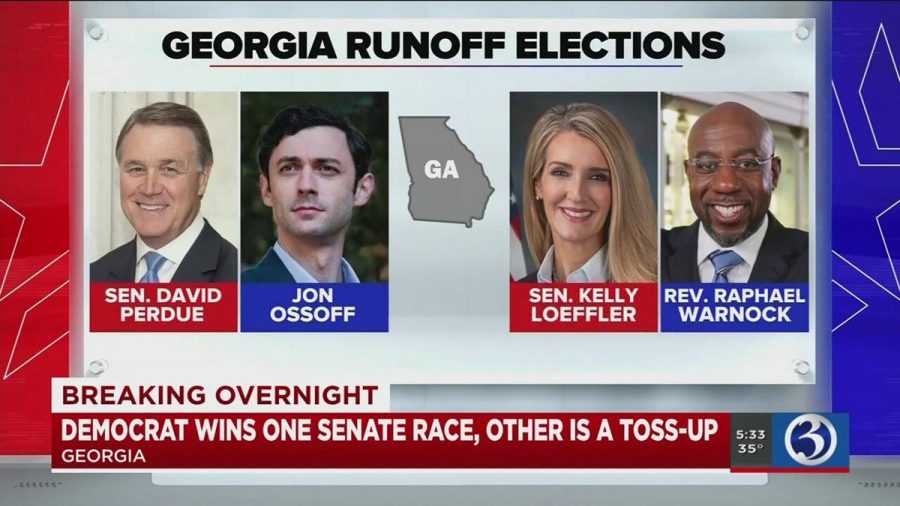 In the Georgia Senate runoff election on Jan. 5, 2021, Republican incumbents David Perdue and Kelly Loeffler ran against Democrats Jon Ossoff and Raphael Warnock. 