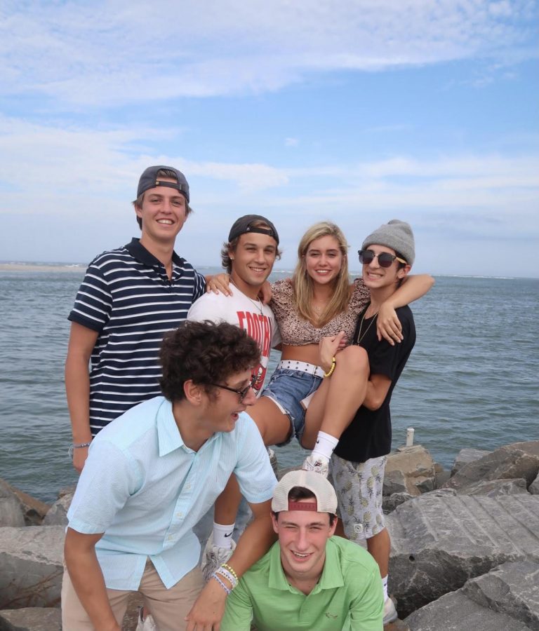 A couple of friends pose for a photo at the Ganas Beach House. 