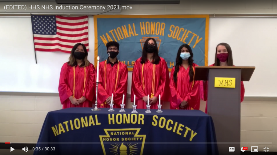 The NHS officers prerecorded the induction ceremony for a live YouTube video. 