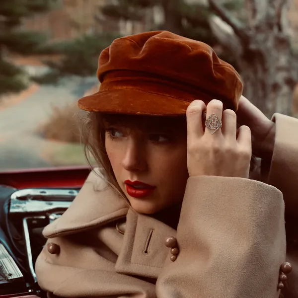 The cover for the re-released version of Taylor Swift's classic album is a nostalgic play on the original.