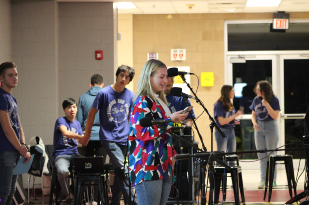 Senior Jenna Massi, Treasurer of NAHS, had the crowd in awe with her fashion designs.