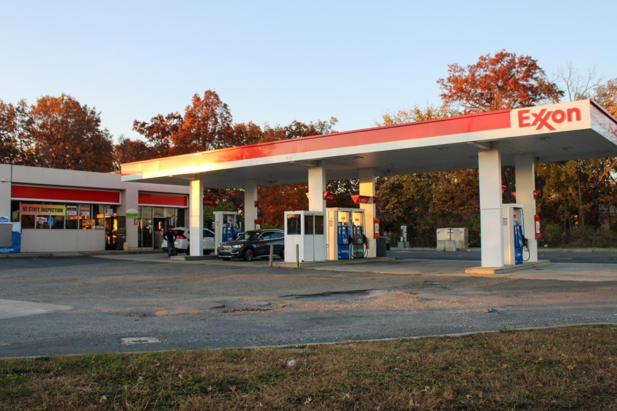 The Exxon gas station on Route 206, the location of the proposed Chick-fil-A for 2027.