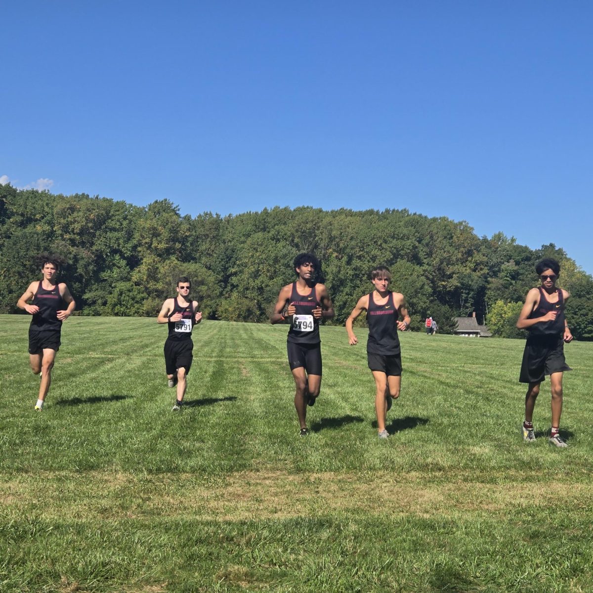 Boys Varsity Cross Country cooling down after the Shore Coaches Invitational