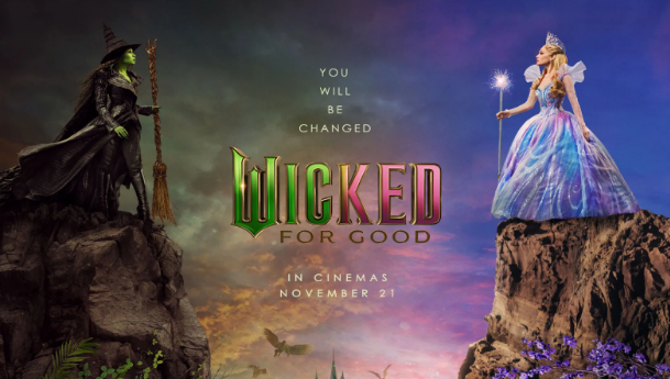 Ariana Grande and Cynthia Erivo face off  in the "Wicked: For Good" promotional poster. 