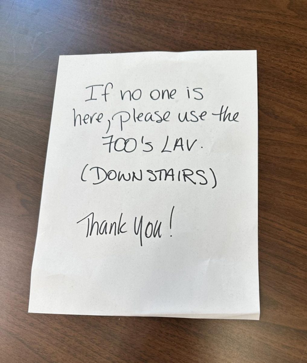 Bathrooms in the 800s remain closed on a day in January. 
