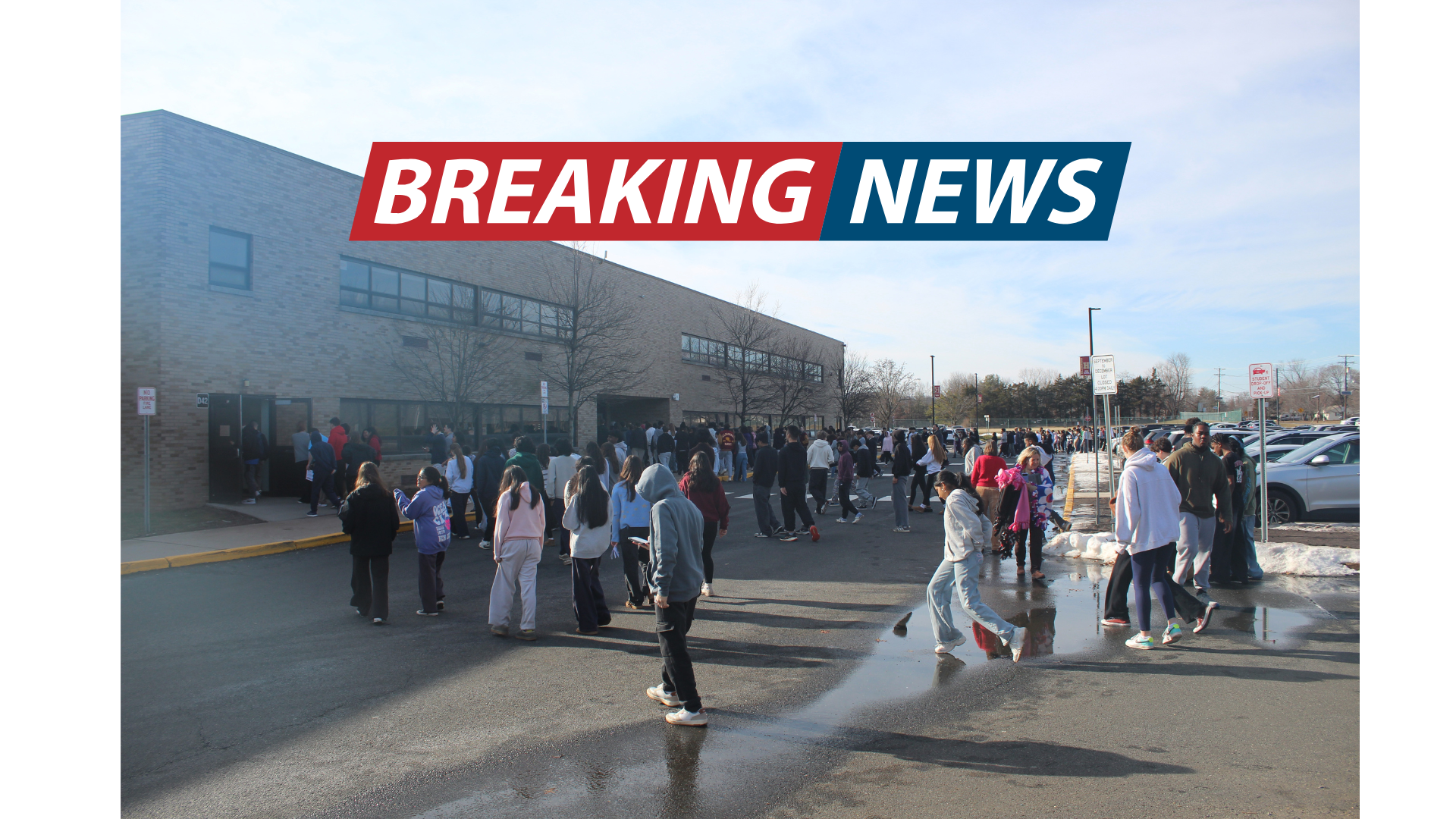 Students return to the building once it’s deemed safe.